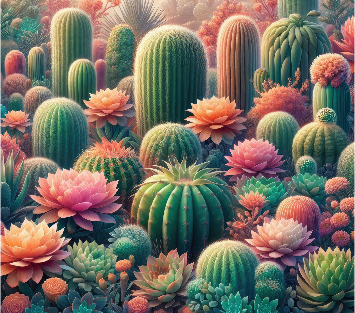 Cacti - ready to press sublimation transfer print