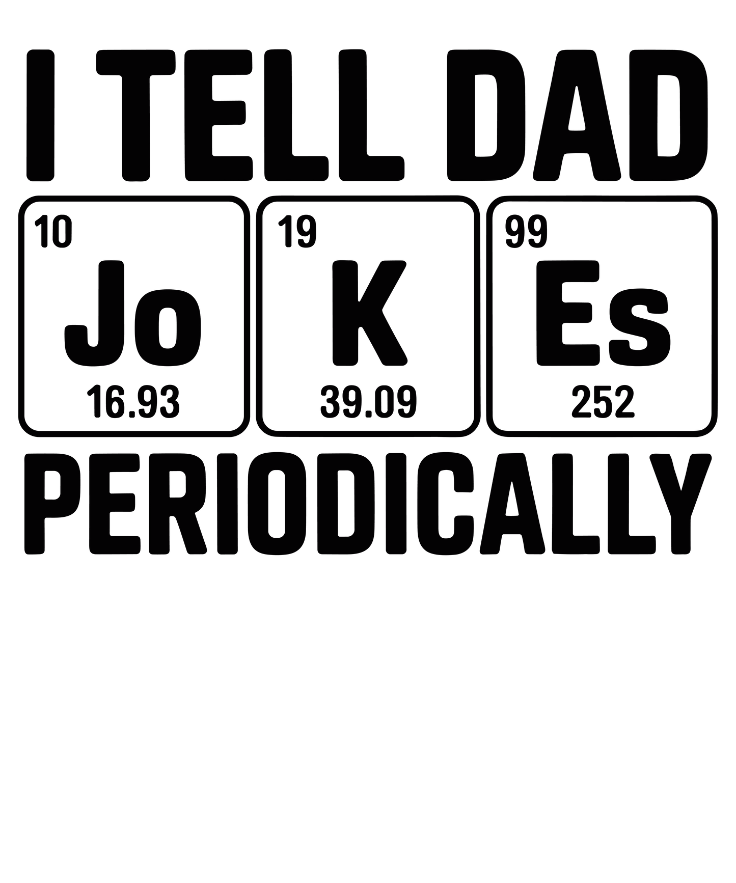 I tell dad jokes - ready to press sublimation transfer print