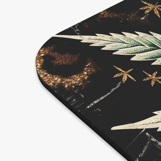 Punk Rock Skull Mouse Pad | Edgy Office Decor, Gaming Accessory, Gift for Him, Cannabis Style, Artwork for Desk