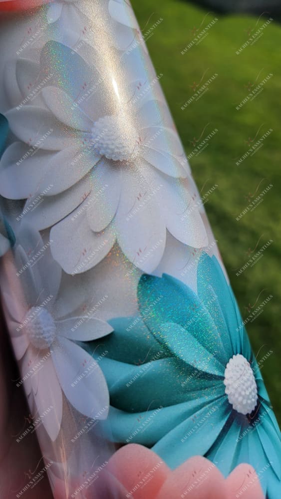 3D Floral 20Oz Shimmer Tumbler