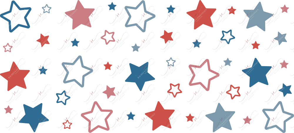 4Th Of July Stars - 16Oz Vinyl Libbey Wrap