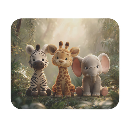 Adorable Animal Friends Mouse Pad - Cute Desk Accessory, Gift for Kids, Home Office Decor, Animal Lovers, Nursery