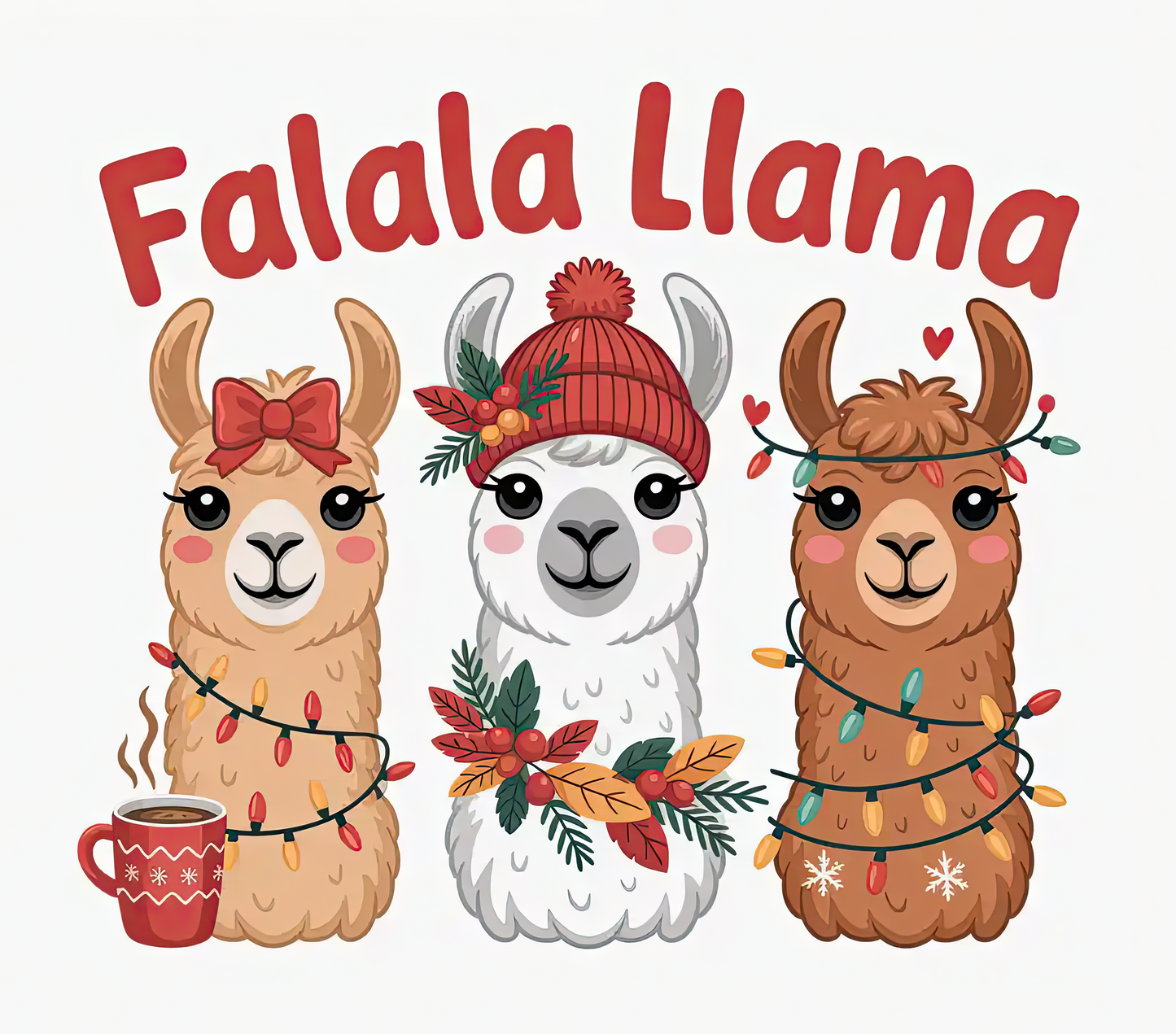 Falala llama- ready to press sublimation transfer print