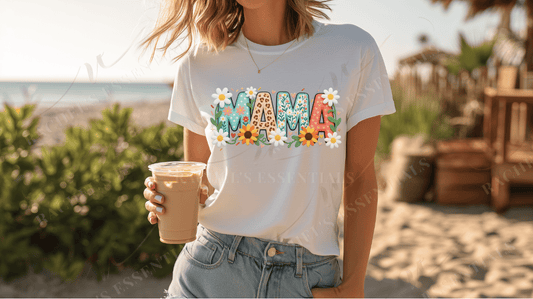Floral mama -ready to press sublimation transfer print
