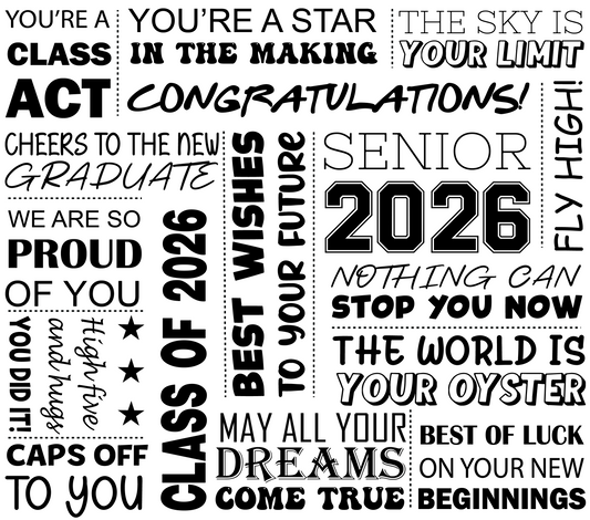 Class of 2026 - ready to press sublimation transfer print