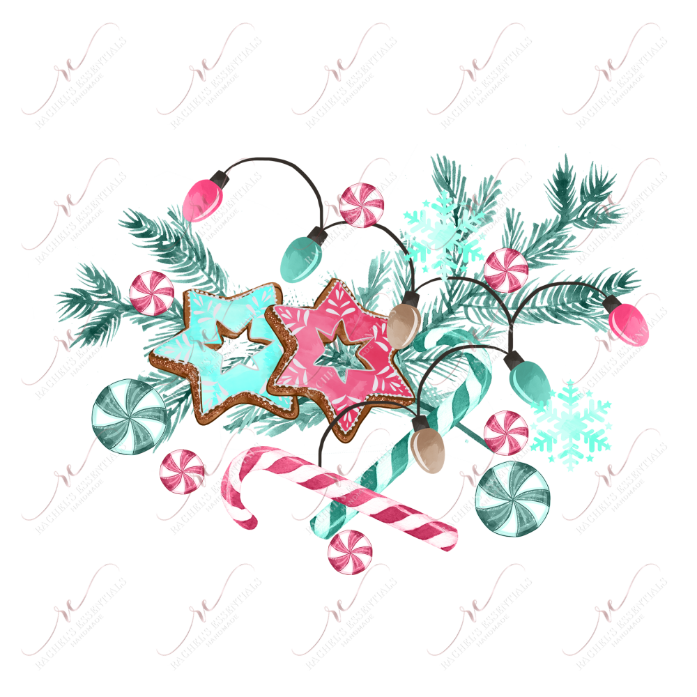 Christmas Floral - Ready To Press Sublimation Transfer Print Sublimation