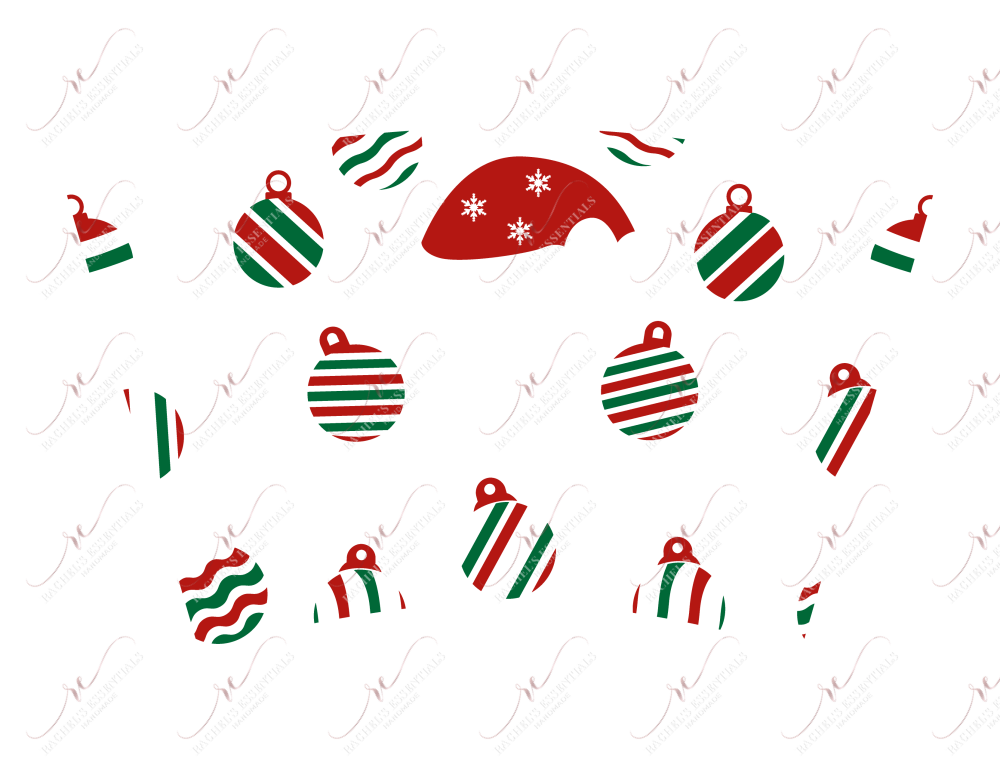 Christmas Stripes - Cold Cup Wrap Cup Wrap