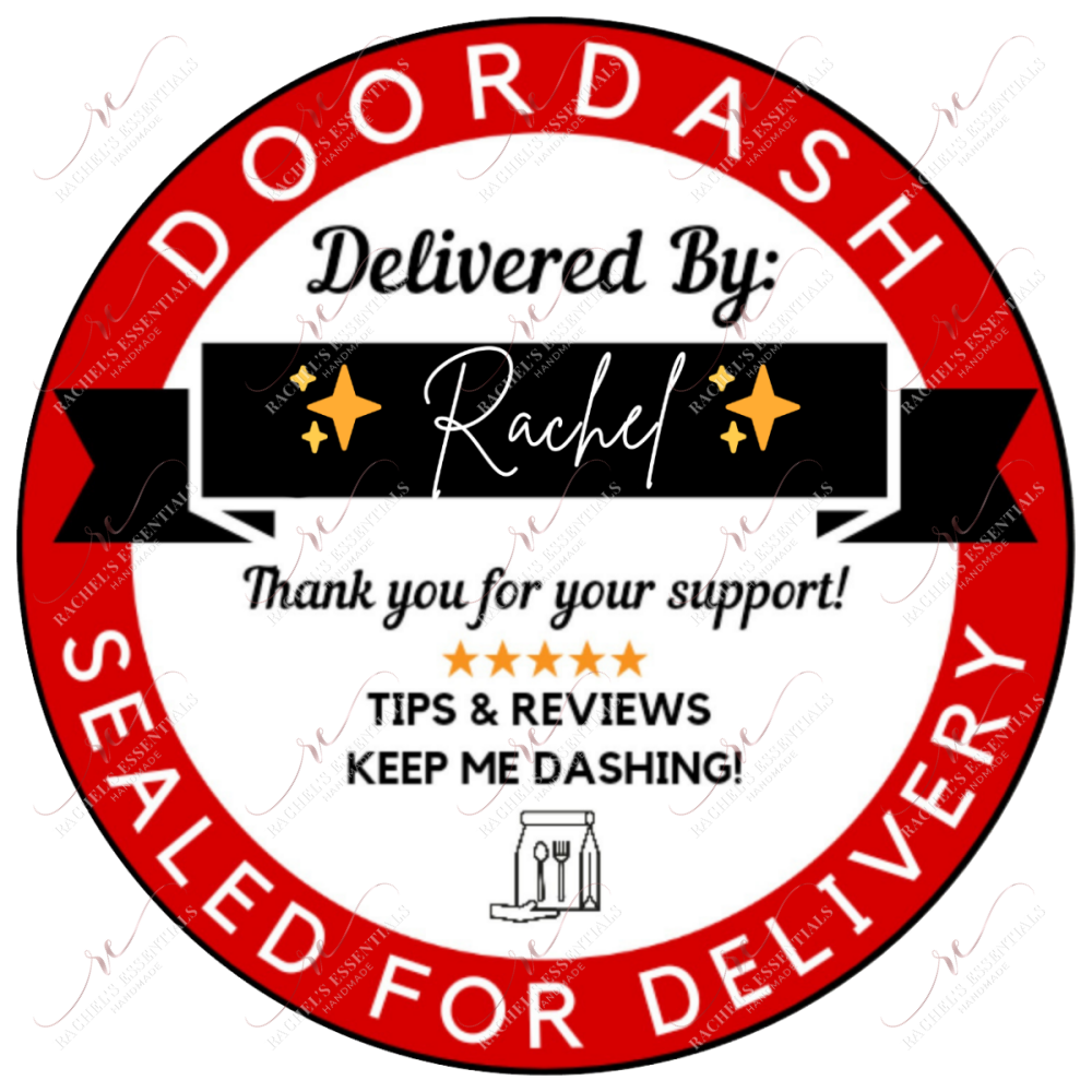 Doordash Thank You Stickers