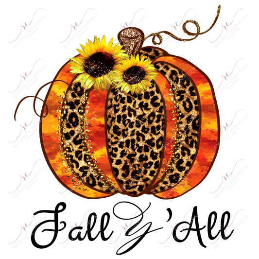 Sublimation 1.99 Fall yβall leopard pumpkin - ready to press sublimation transfer print freeshipping - Rachel's Essentials