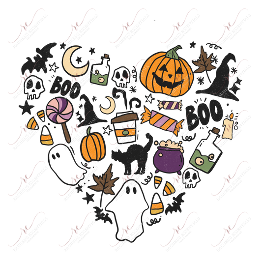 Halloween Heart - Clear Cast Decal