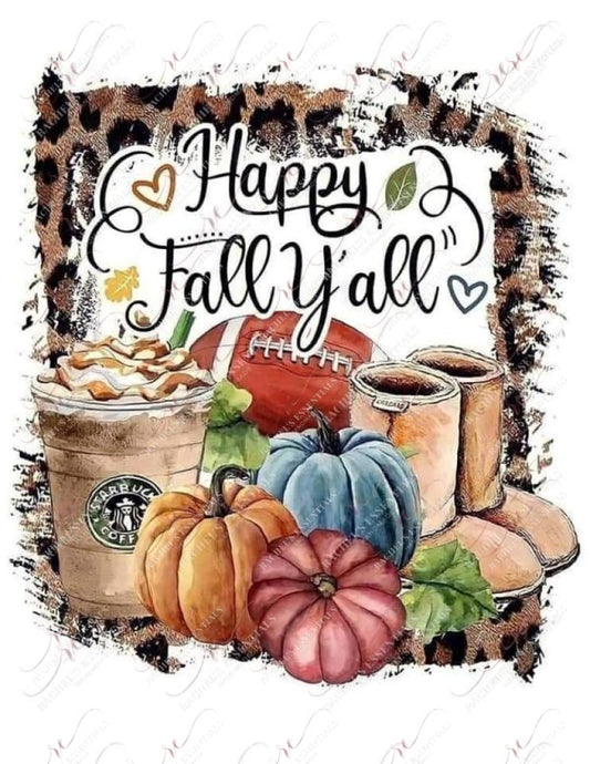 Sublimation 1.99 Happy fall yβall - ready to press sublimation transfer print freeshipping - Rachel's Essentials