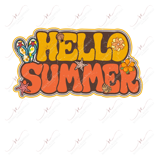 Hello Summer - Ready To Press Sublimation Transfer Print Sublimation