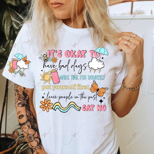 Itβs Okay To Say No Sleeve - Ready Press Sublimation Transfer Print 12/23 Sublimation