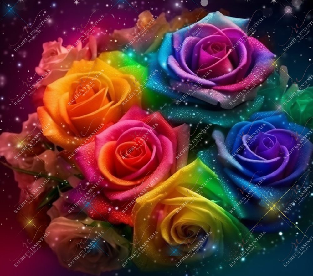 Neon Roses- Clear Cast Decal