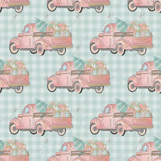 Old Truck Teal - Ready To Press Sublimation Transfer Print Sublimation