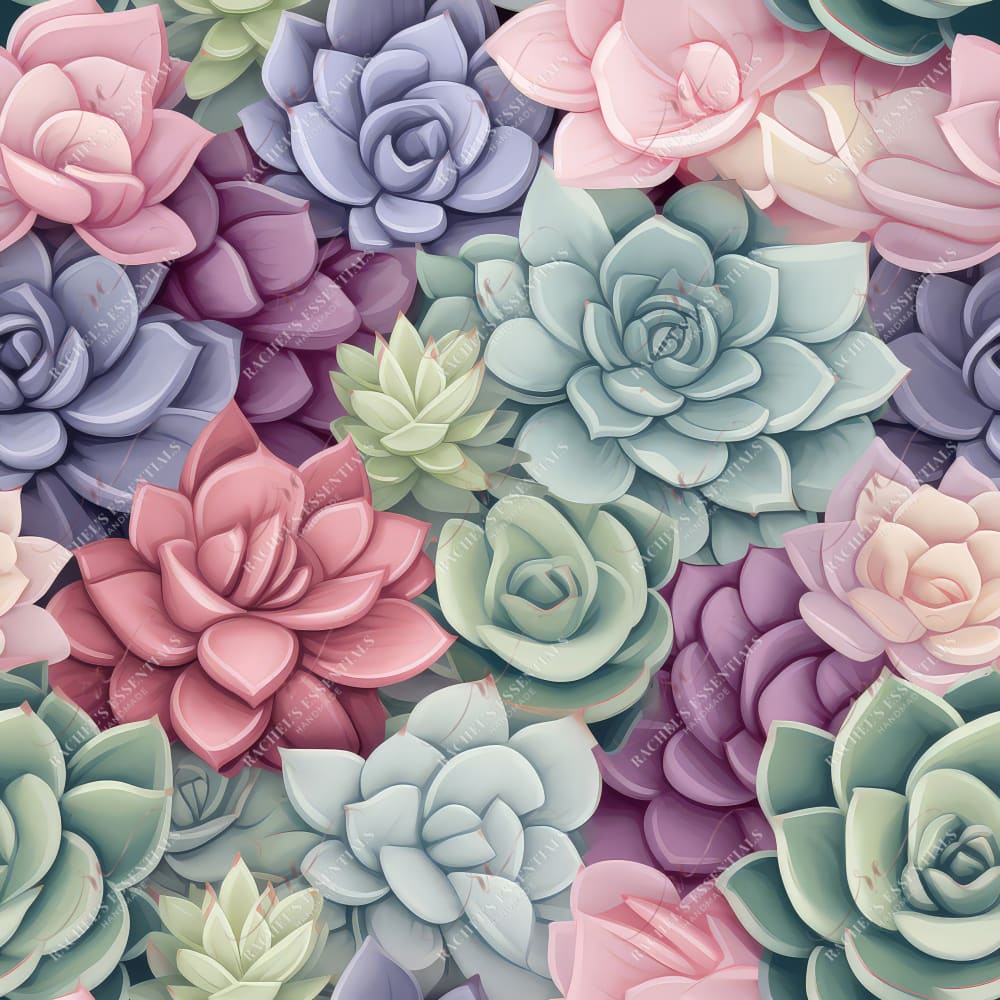 succulent vinyl Pastel succulent 3