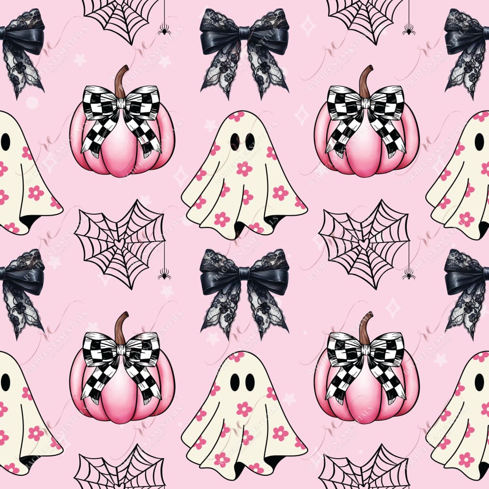 Pink Halloween - Ready To Press Sublimation Transfer Print Seamless Sublimation