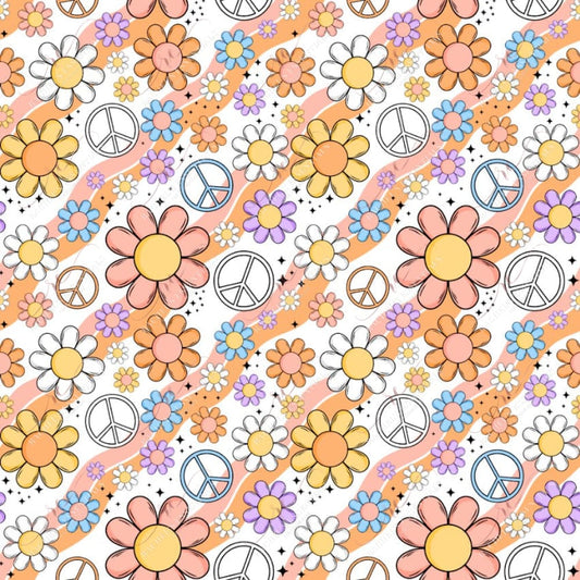 Retro Wave Floral - Vinyl Wrap Seamless 2/24 Vinyl