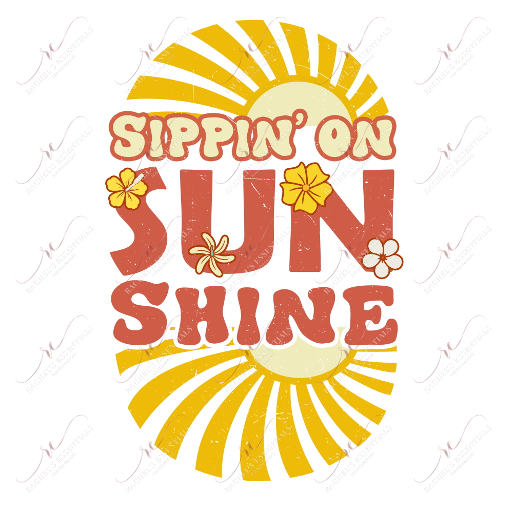 Sippin On Sunshine - Clear Cast Decal