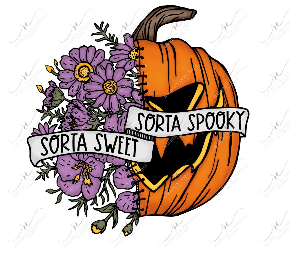 Sorta Sweet Sorta Spooky - Ready To Press Sublimation Transfer Print Sublimation