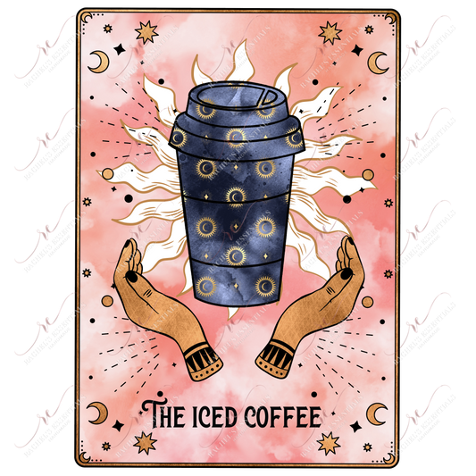 The Iced Coffee Tarot - Ready To Press Sublimation Transfer Print Sublimation