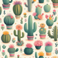 Cacti - ready to press sublimation transfer print