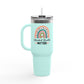 Insulated Travel Mug with Rainbow Design, Mental Health Matters - Reusable Cup for Coffee, Tea, Gifts for Her, Wellness Products
