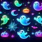 Neon ghosts - ready to press sublimation transfer print