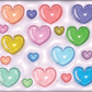 3D Puffy Hearts-Ready To Press Sublimation Transfer Print Sublimation