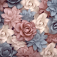 3D Quilled Pale Vintage Flowers- Vinyl Wrap Vinyl