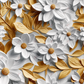 3D Yellow Floral - Ready To Press Sublimation Transfer Print Sublimation