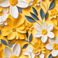 3D Yellow Floral - Ready To Press Sublimation Transfer Print Sublimation