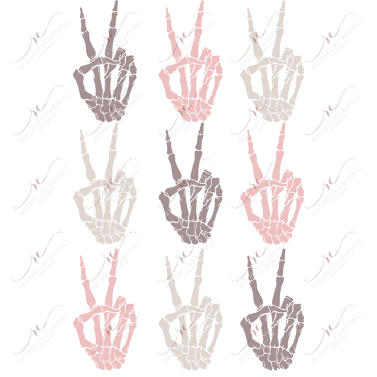 3X3 Hands Pastel - Ready To Press Sublimation Transfer Print Sublimation