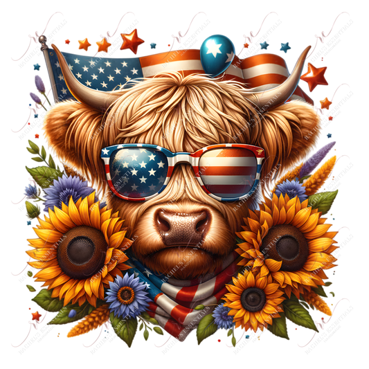 4Th Of July Highland - Clear Cast Decal