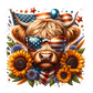4Th Of July Highland - Ready To Press Sublimation Transfer Print Sublimation