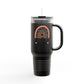 Insulated Travel Mug with Rainbow Design, Mental Health Matters - Reusable Cup for Coffee, Tea, Gifts for Her, Wellness Products