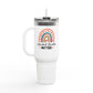Insulated Travel Mug with Rainbow Design, Mental Health Matters - Reusable Cup for Coffee, Tea, Gifts for Her, Wellness Products
