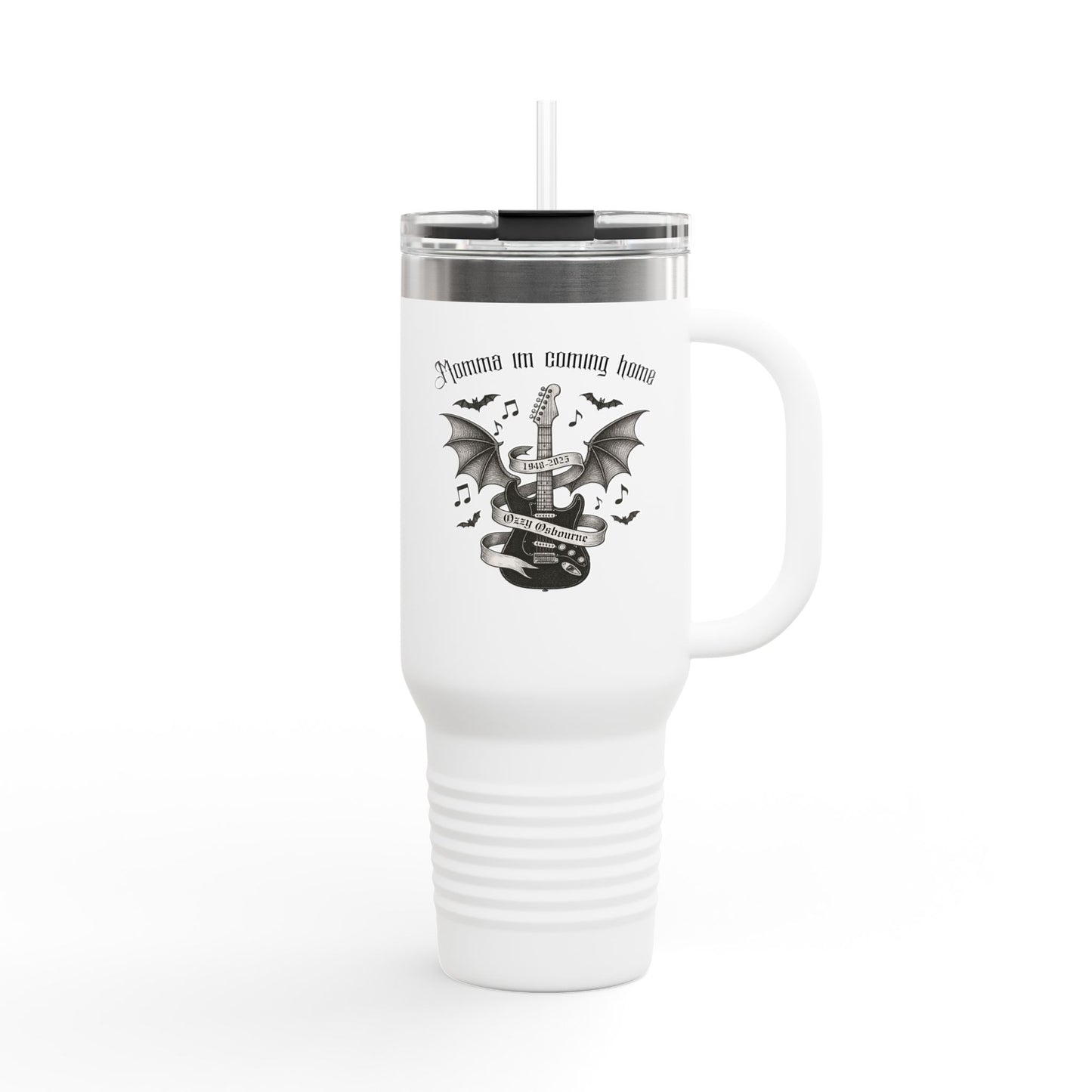 Momma I'm coming home | Gothic Insulated Travel Mug, Perfect for Home, Office, Camping, Halloween, Customizable Design