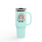 Insulated Travel Mug with Rainbow Design, Mental Health Matters - Reusable Cup for Coffee, Tea, Gifts for Her, Wellness Products