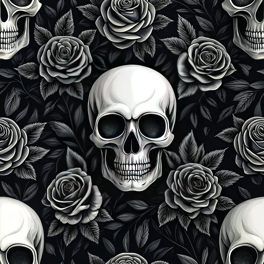 Gothic skulls 10 - vinyl wrap seamless