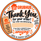 Grubhub thank you stickers