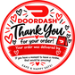 DoorDash thank you stickers