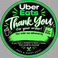 DoorDash thank you stickers