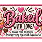 Baked with love stickers