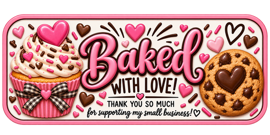 Baked with love stickers