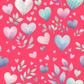 Dark pink hearts - vinyl pen wrap