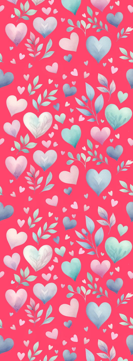 Dark pink hearts - vinyl pen wrap