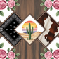 Floral western - ready to press sublimation transfer print