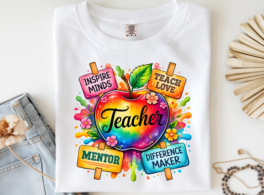 Teacher neon - ready to press sublimation transfer print (Copy)