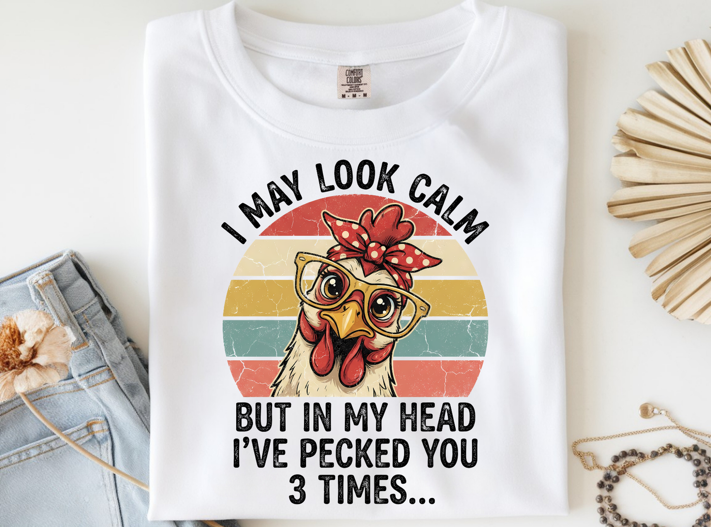 I  may look calm - ready to press sublimation transfer print